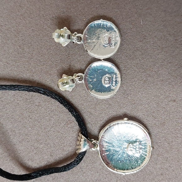 Avon Y2K silver plated necklace and earrings set - Picture 3 of 5